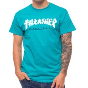 Thrasher Blue & White Godzilla T-shirt